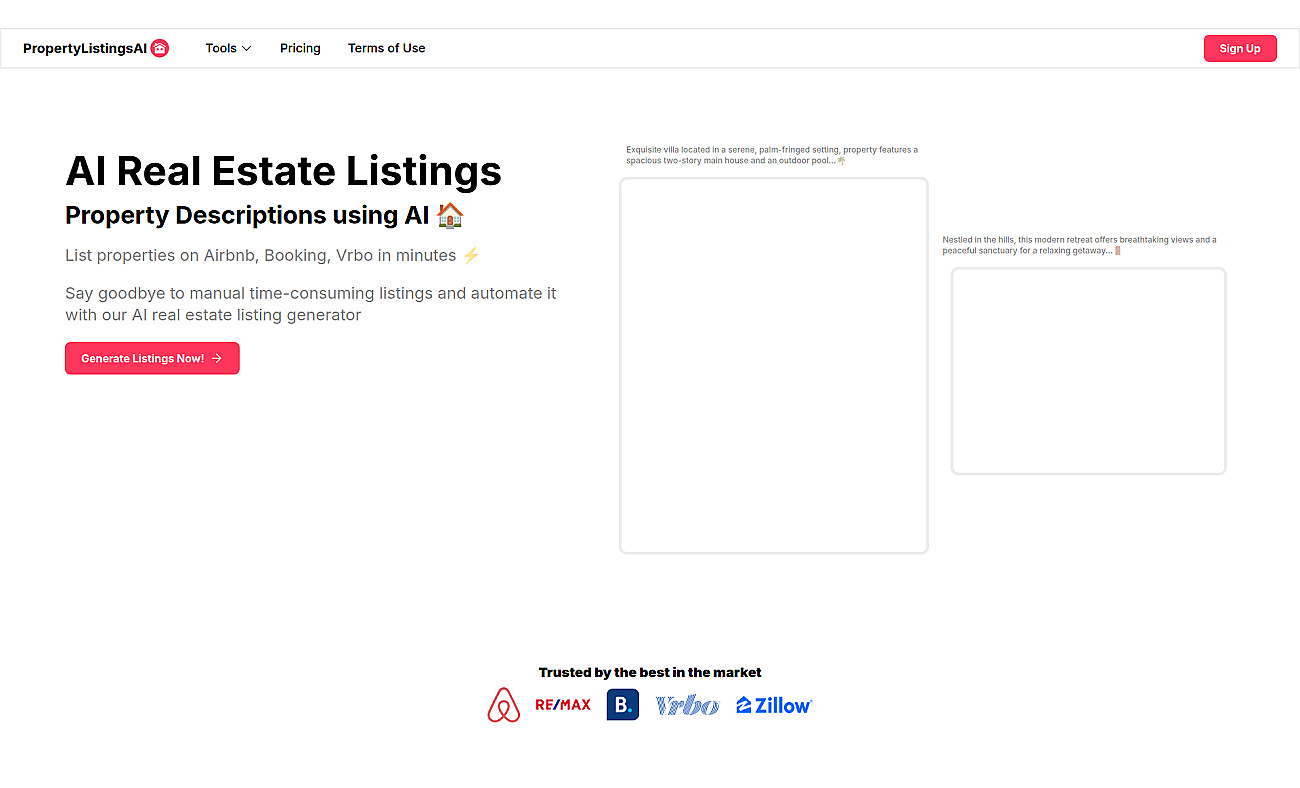 PropertyListingsAI screenshot