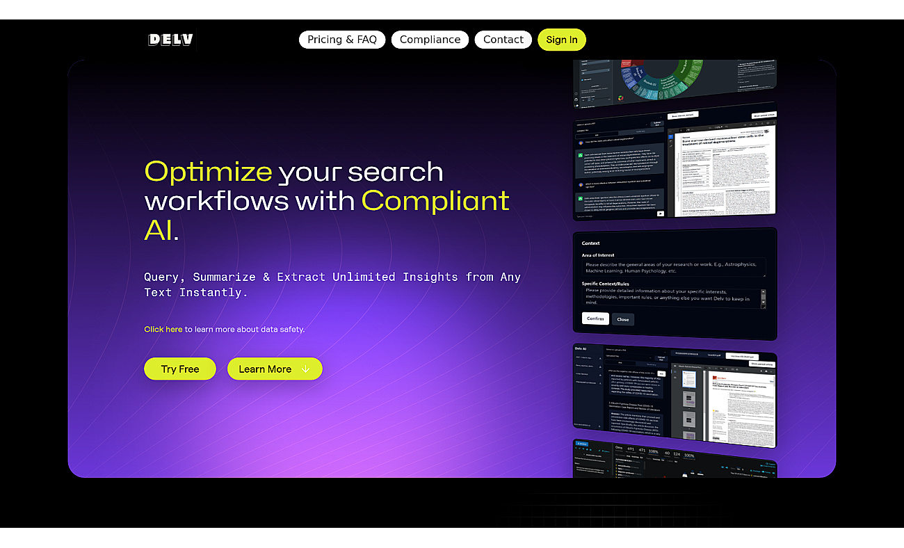Delv AI screenshot