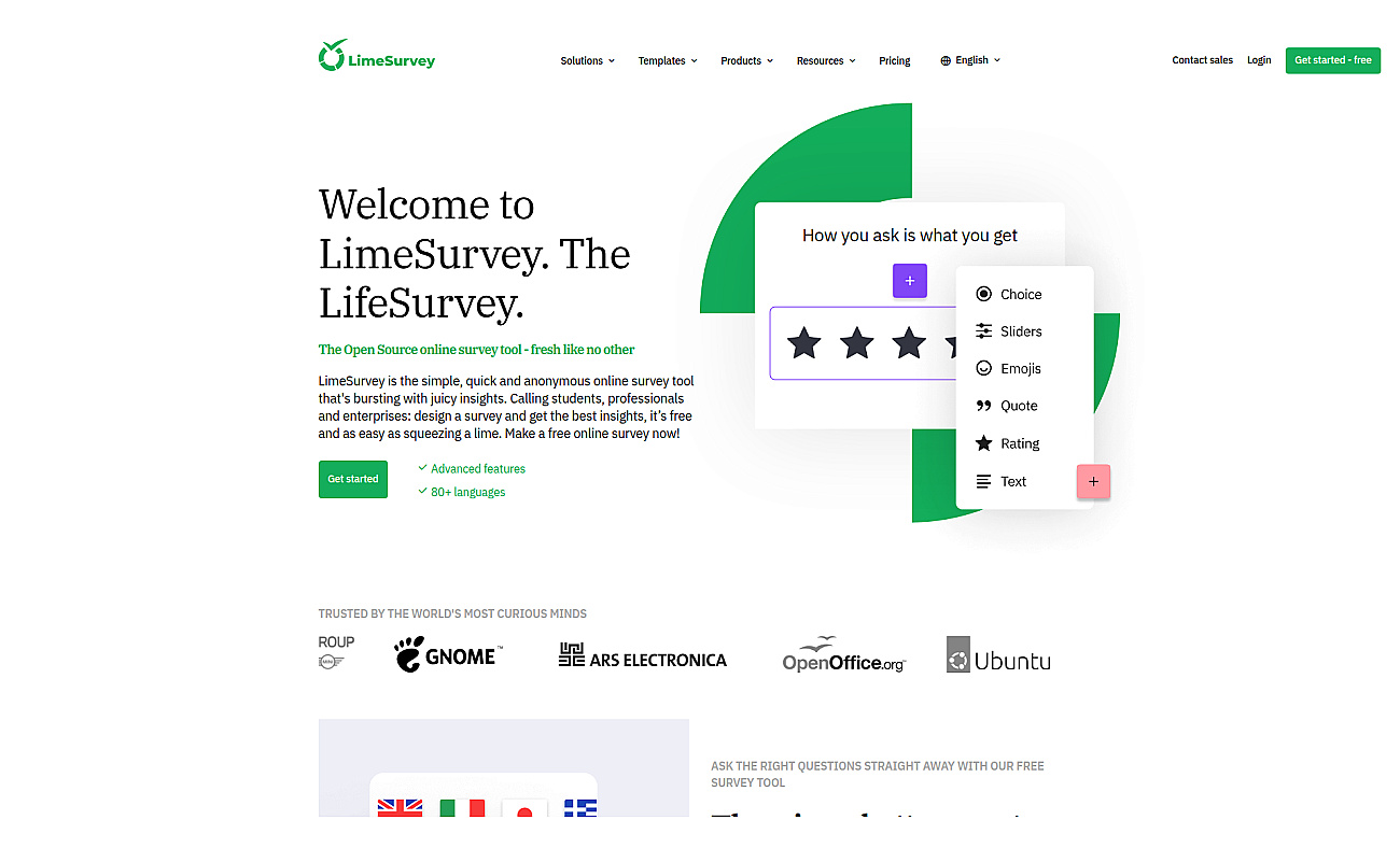 Lime Survey screenshot