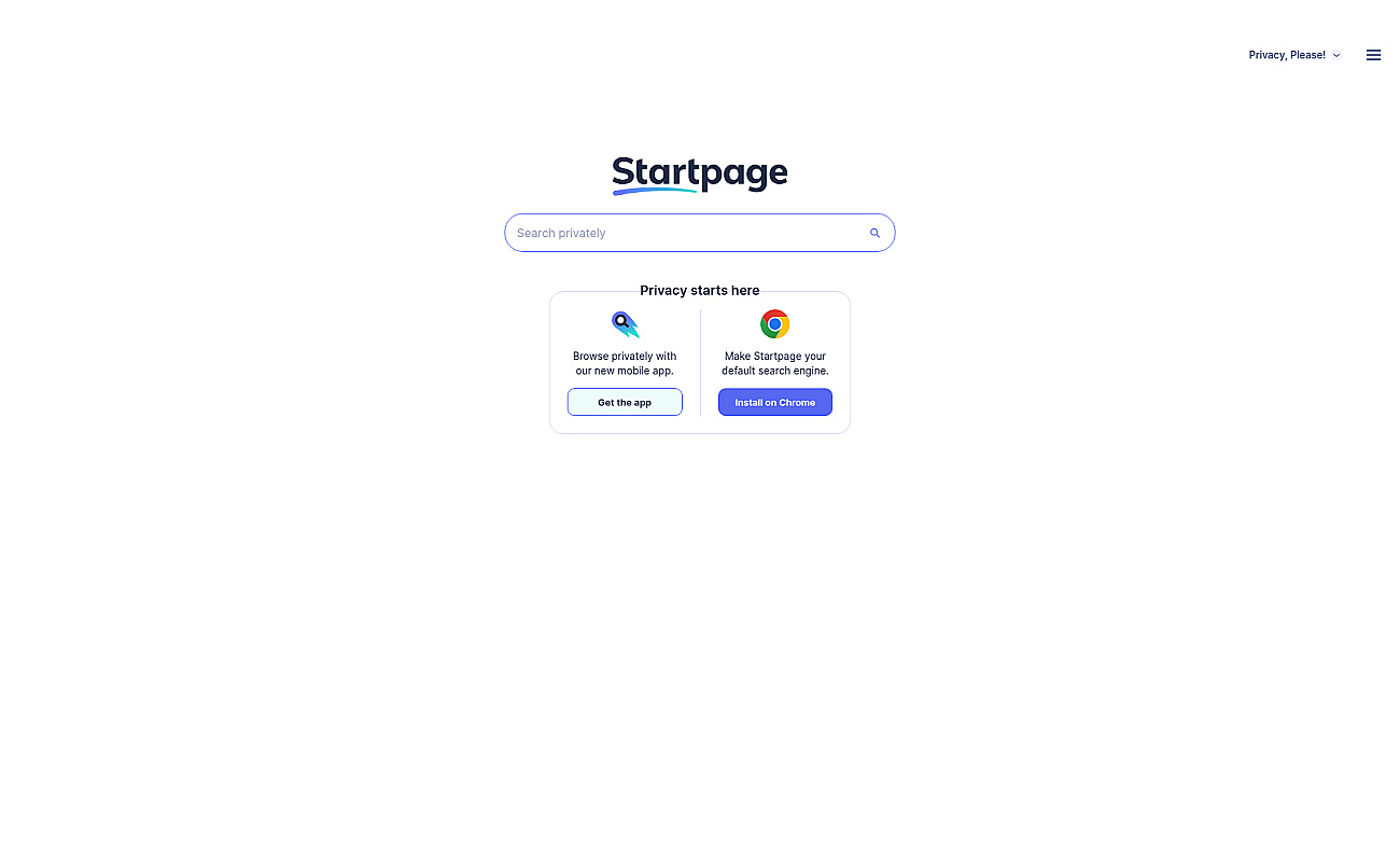 StartPage screenshot