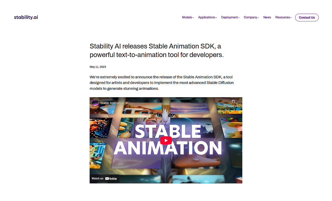 Stable Animation screenshot