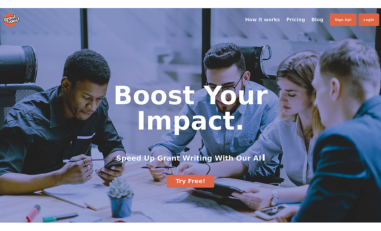 Grantboost screenshot
