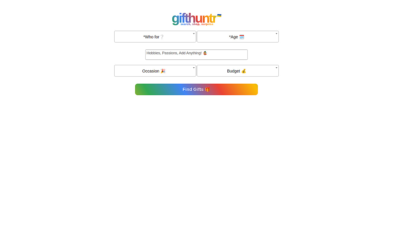 Gifthuntr screenshot