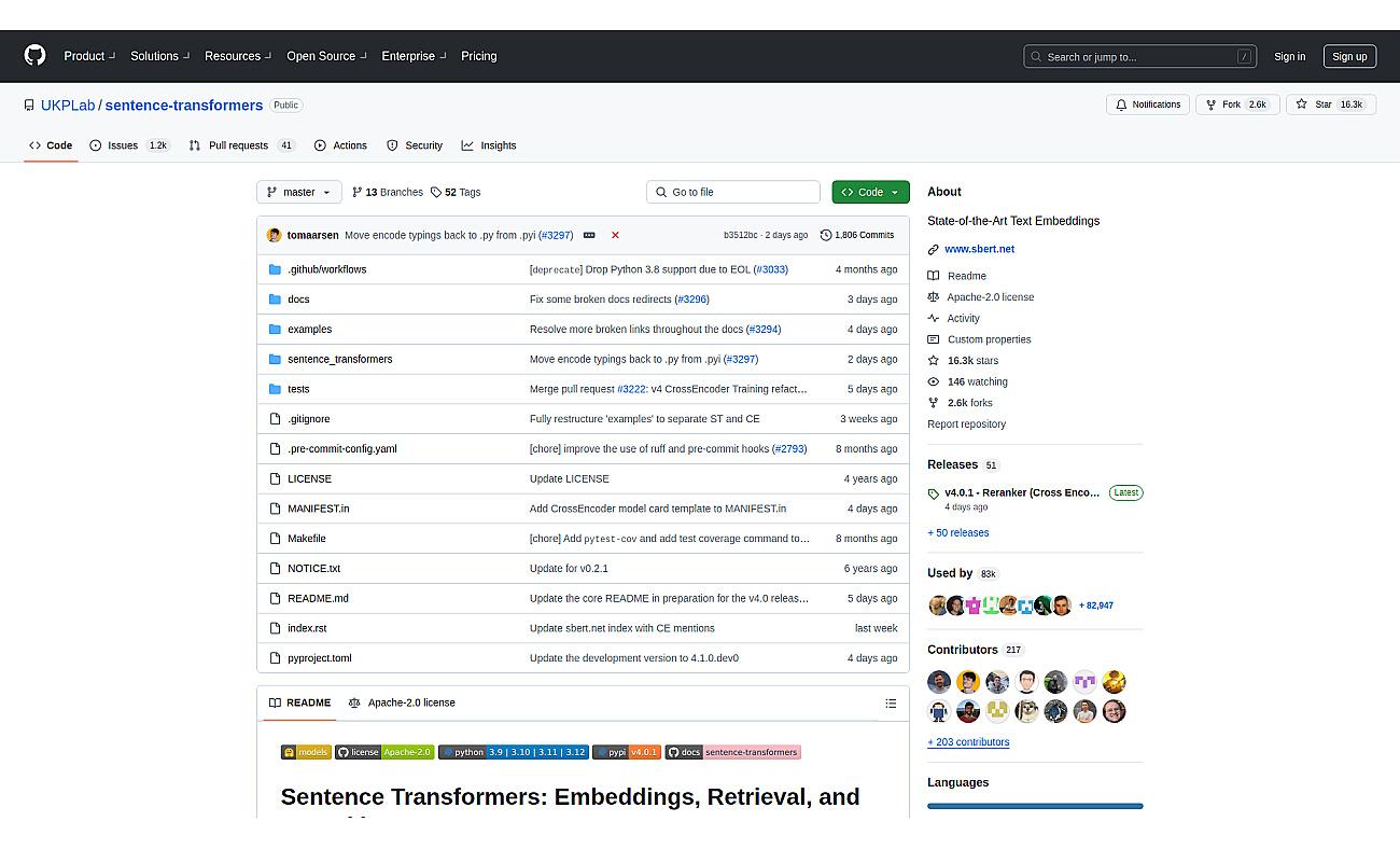SBERT screenshot