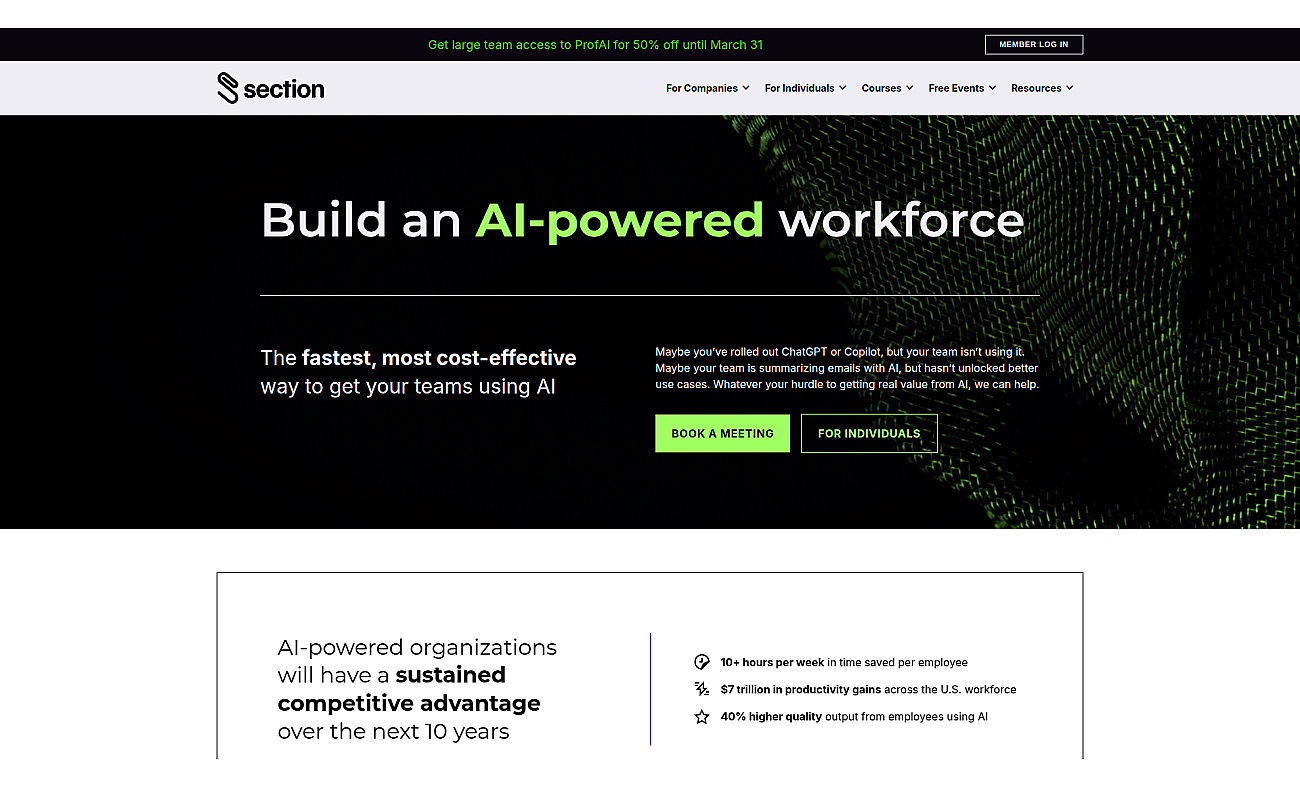 sectionschool.com screenshot