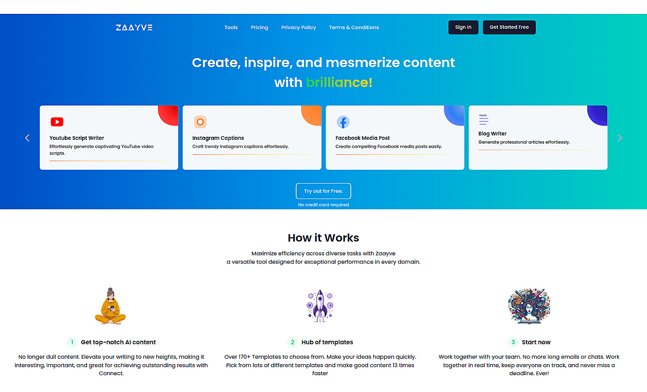 Zaayve screenshot