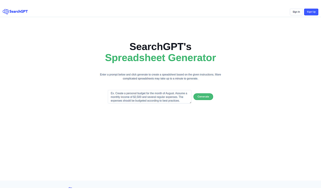 SearchGPT screenshot