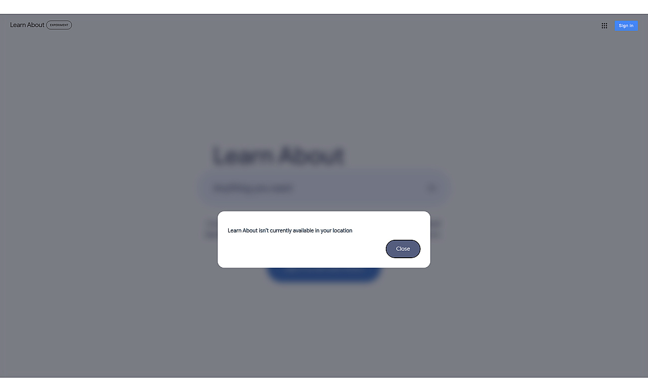 Google's Learn About screenshot