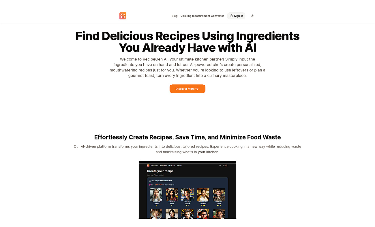Recipegen ai screenshot