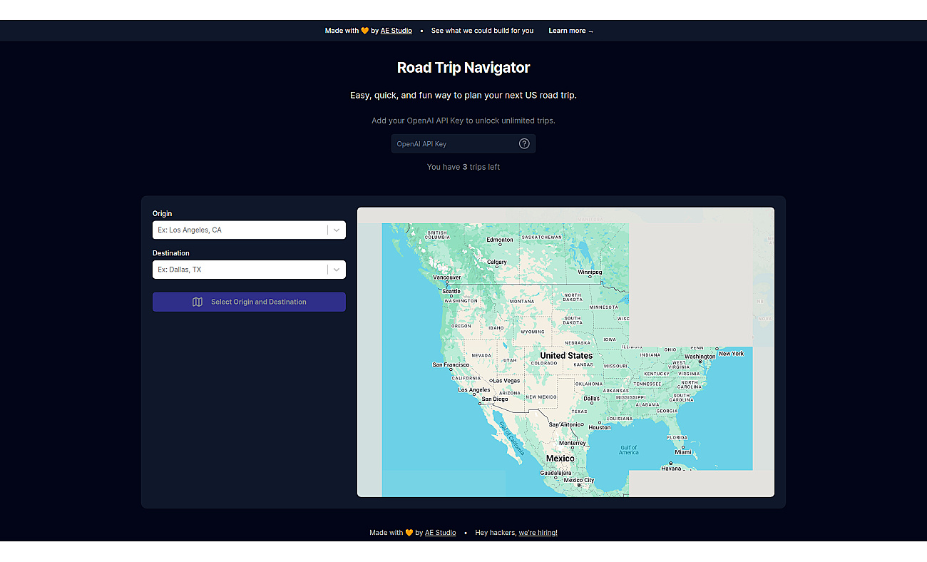 Road Trip Navigator screenshot