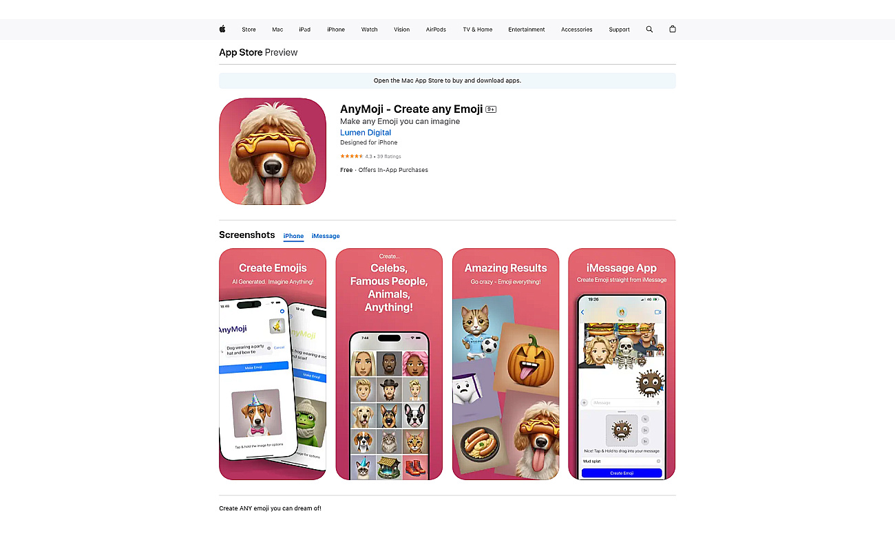 AnyMoji screenshot