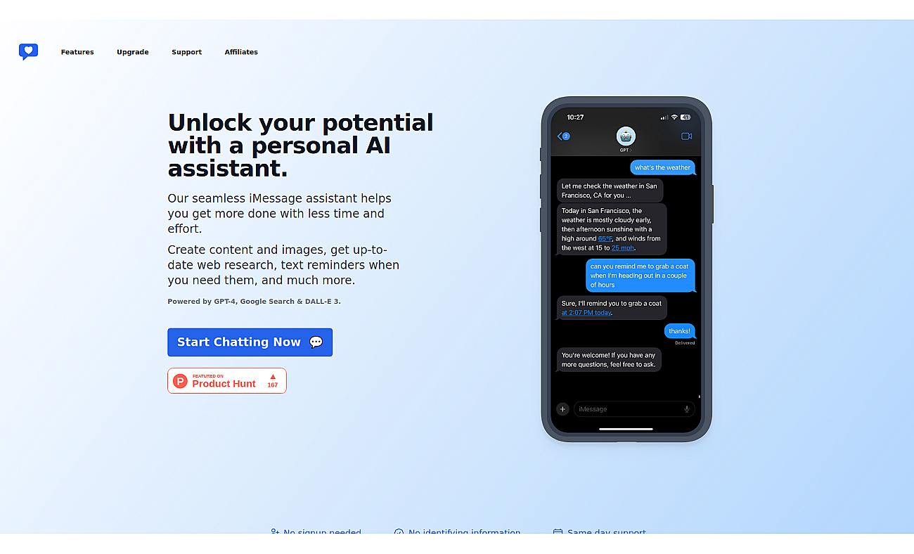 iChatWithGPT screenshot