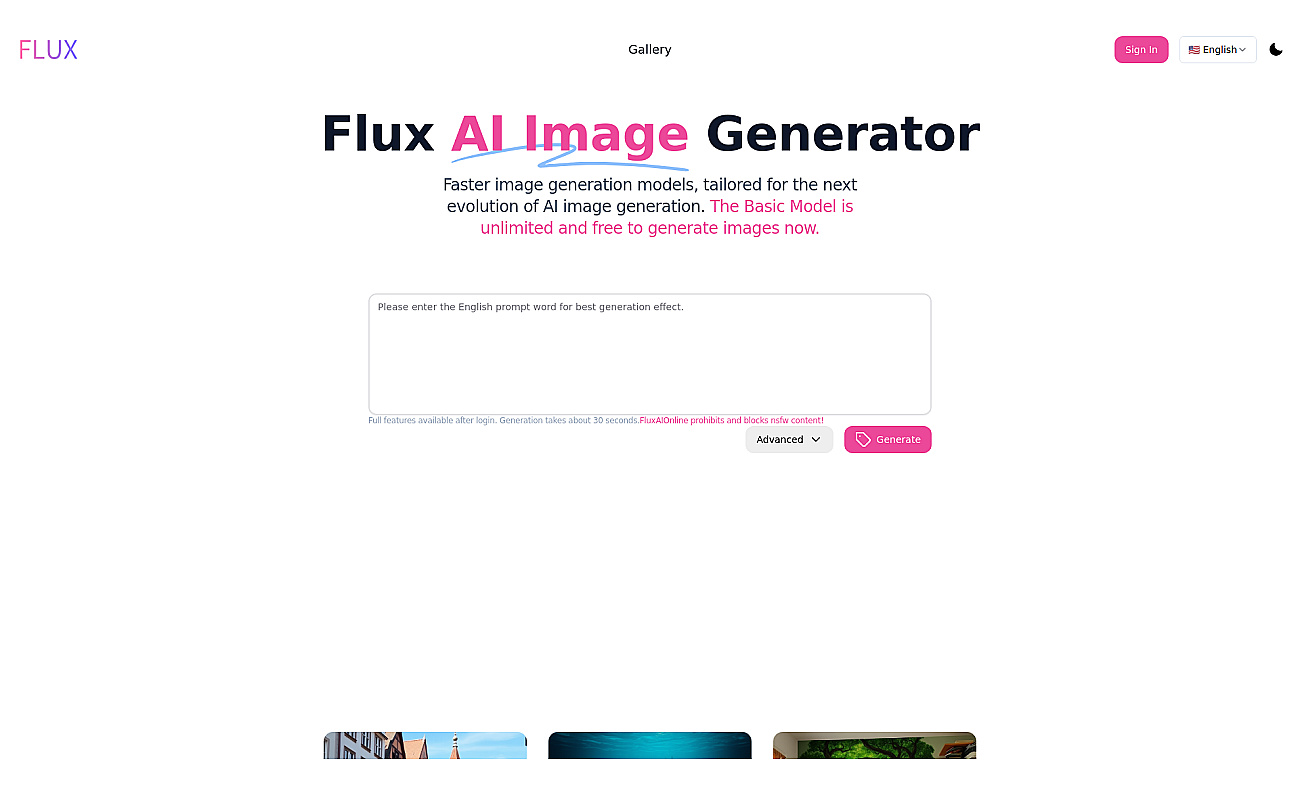 FLUX AI Online screenshot