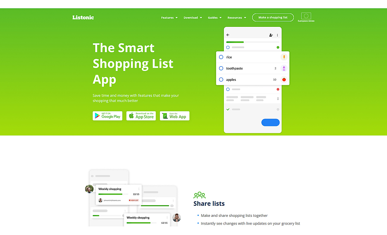 Listonic screenshot