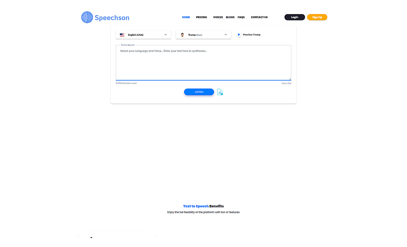 Speechson screenshot