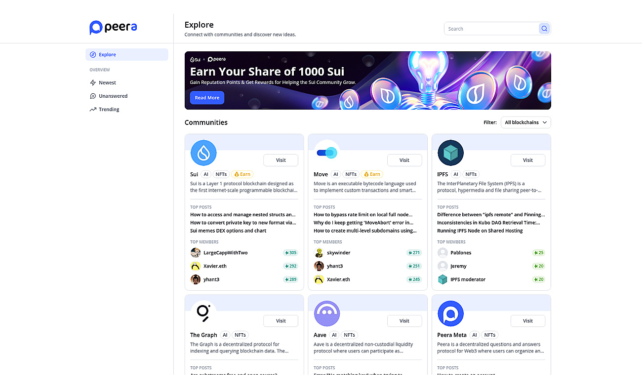 Peeranha screenshot