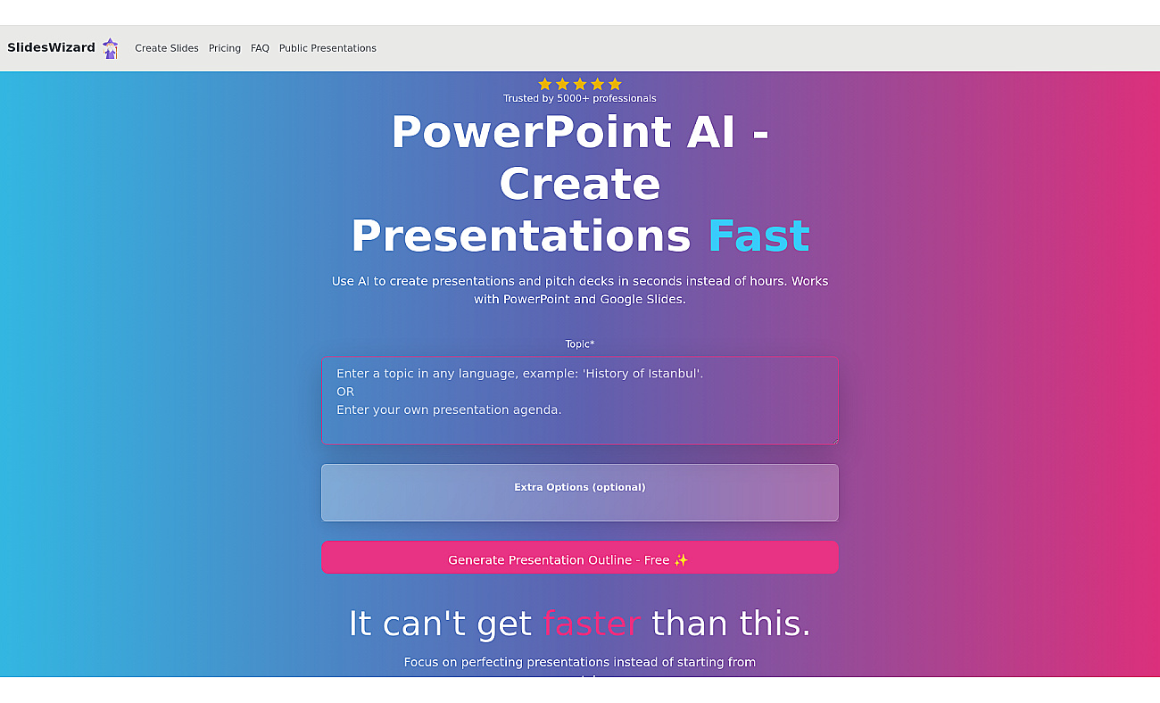 SlidesWizard.io screenshot