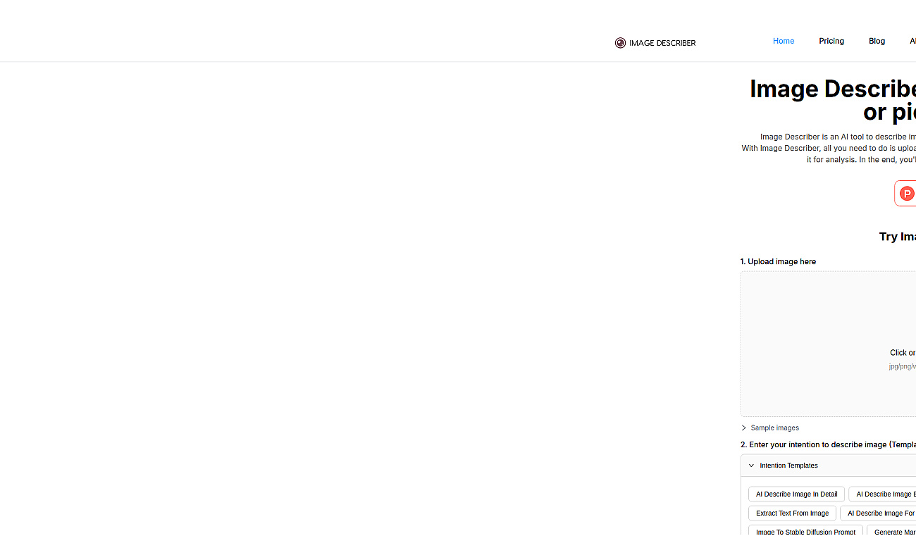 Image Describer screenshot