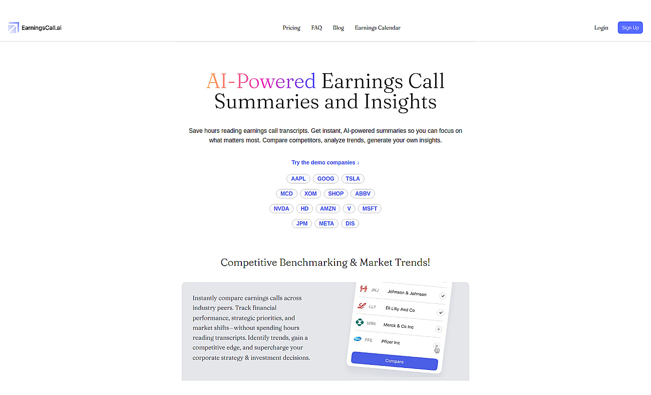 EarningsDigest screenshot