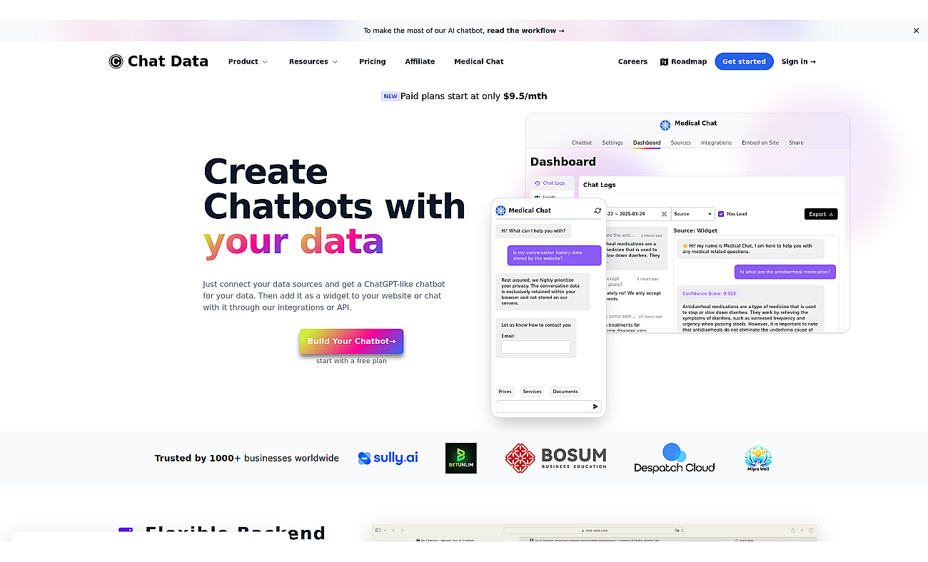 Chat Data screenshot