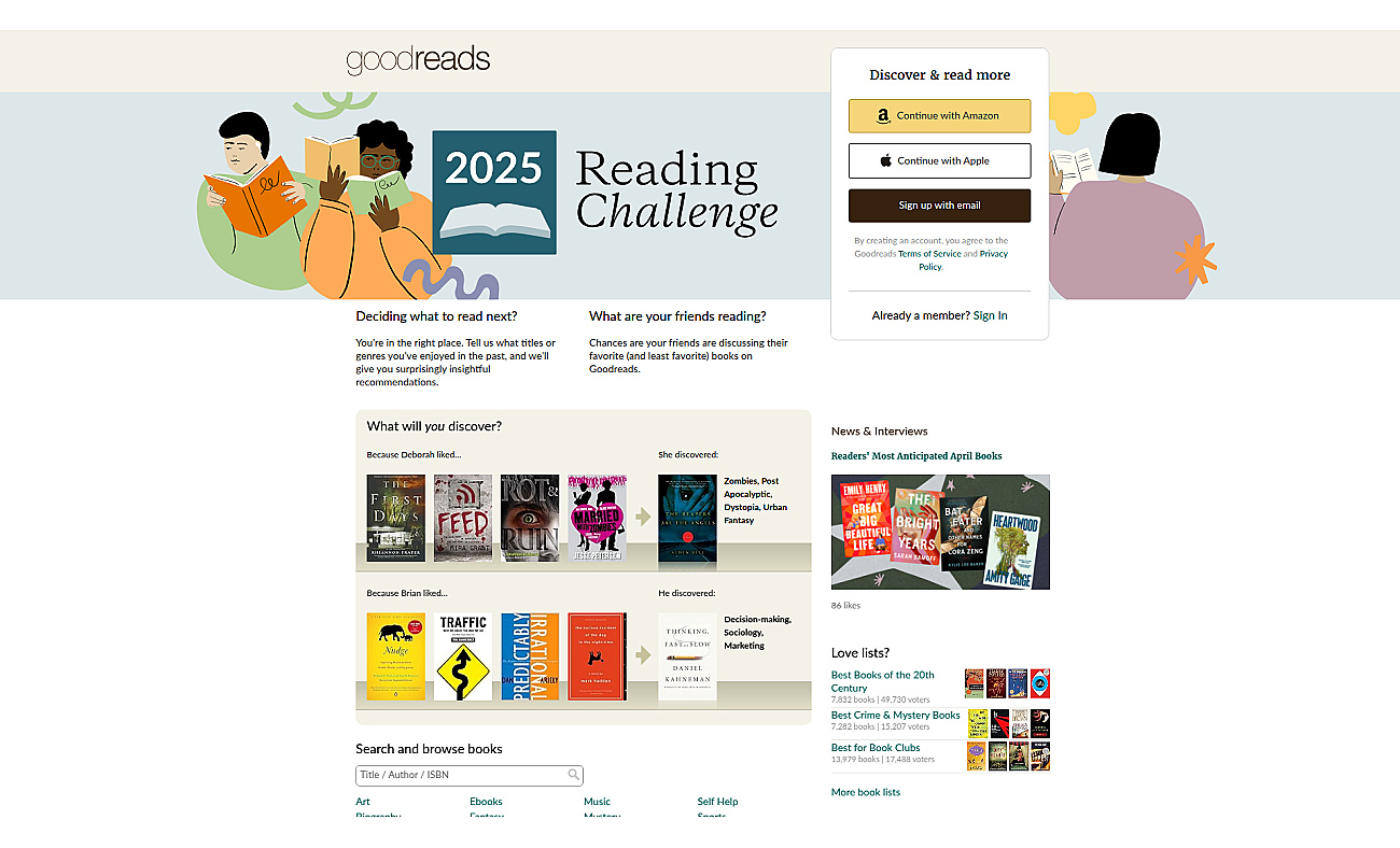 Goodreads screenshot