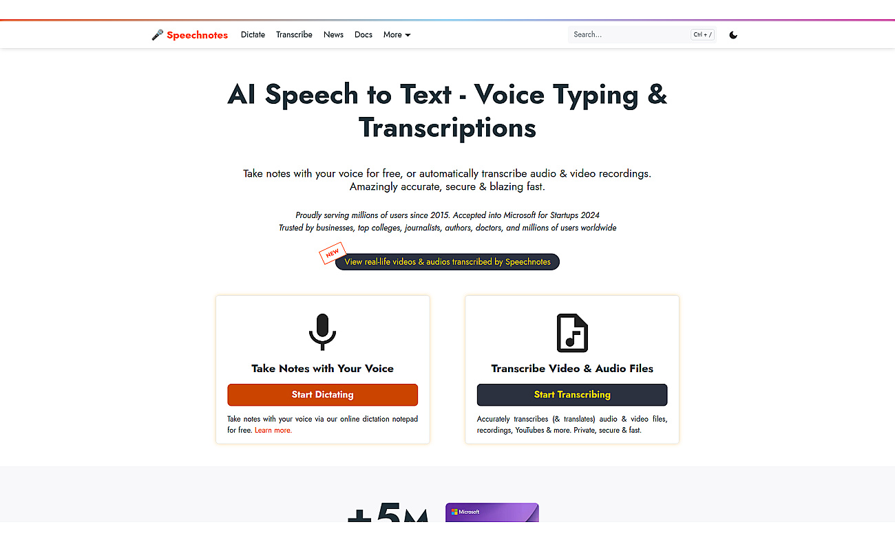 Speechnotes screenshot