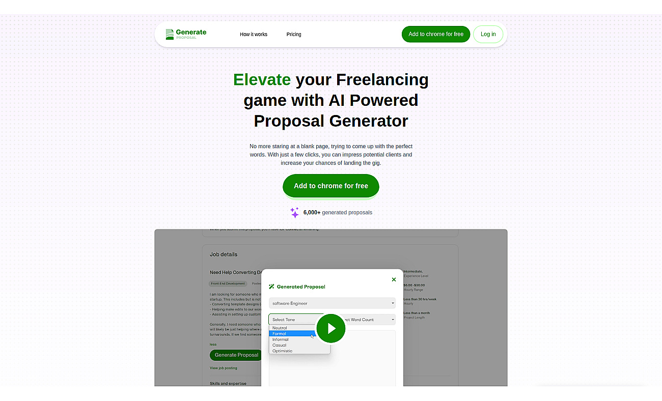 Generate Proposal screenshot