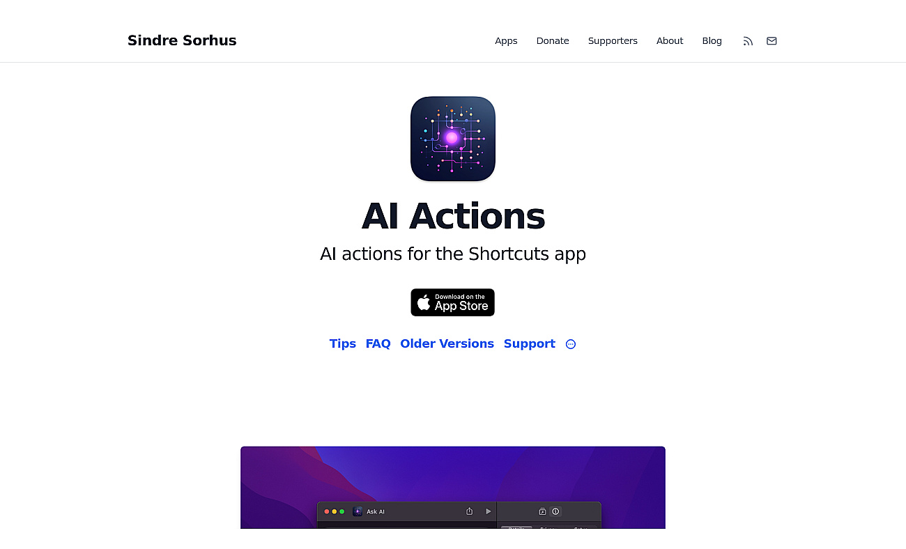 AI Actions screenshot