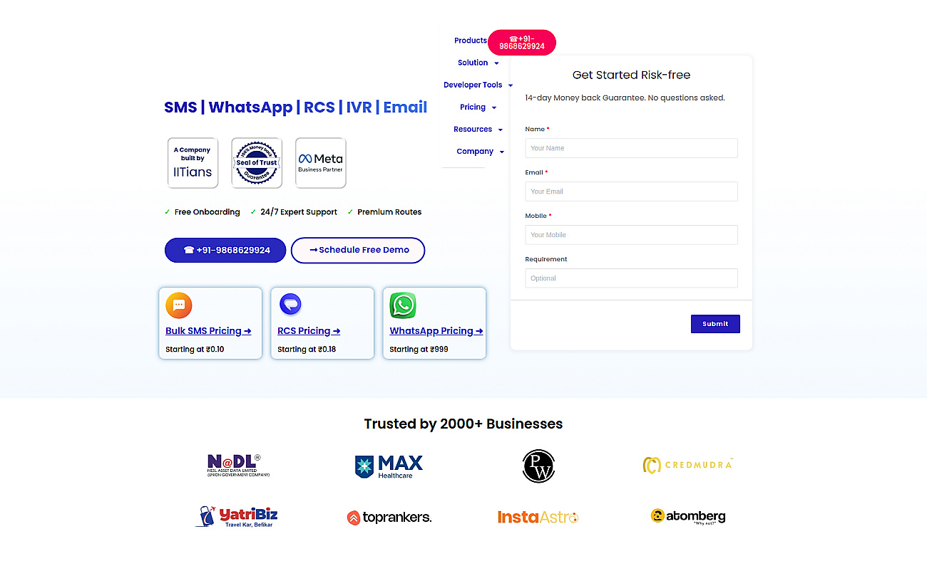 Omnichannel CPaaS Solution screenshot