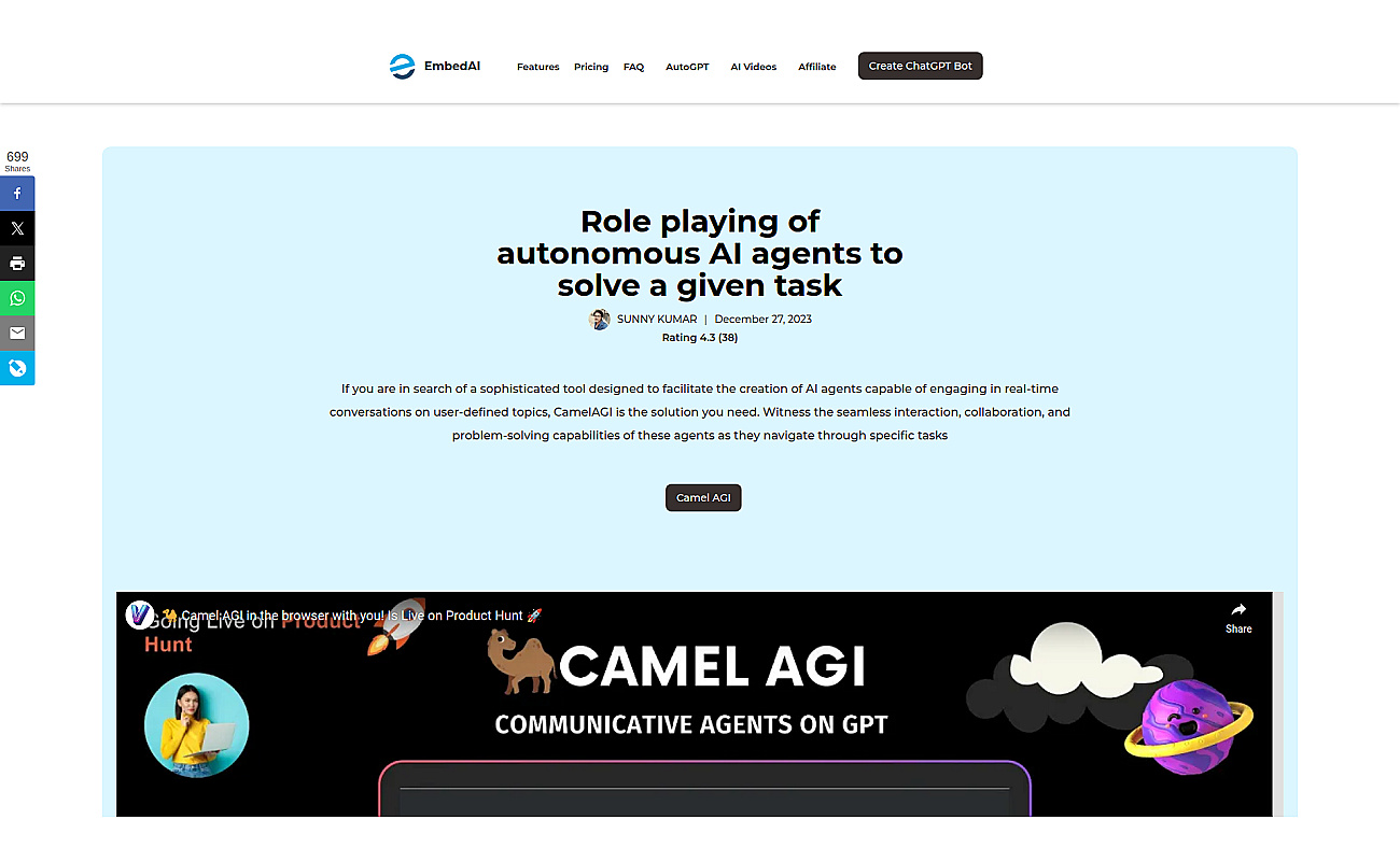 CamelAGI screenshot