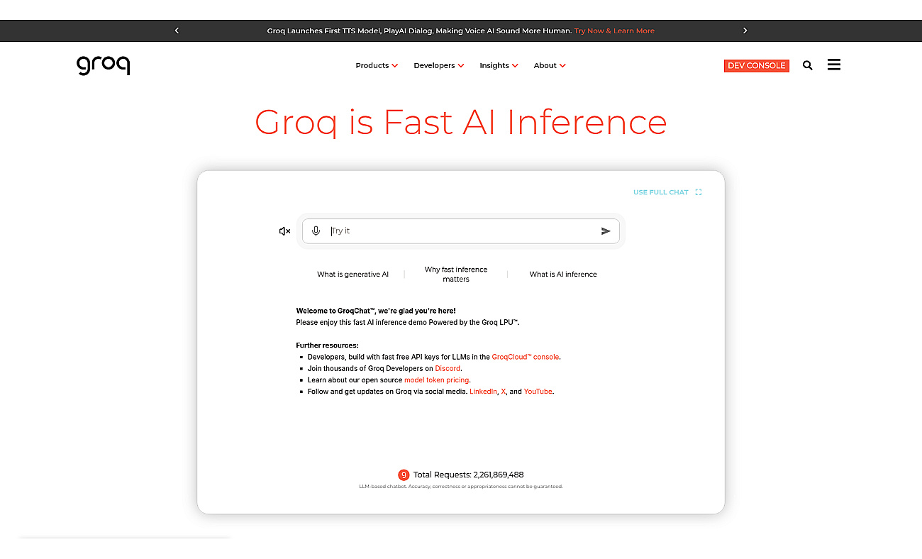 Groq screenshot