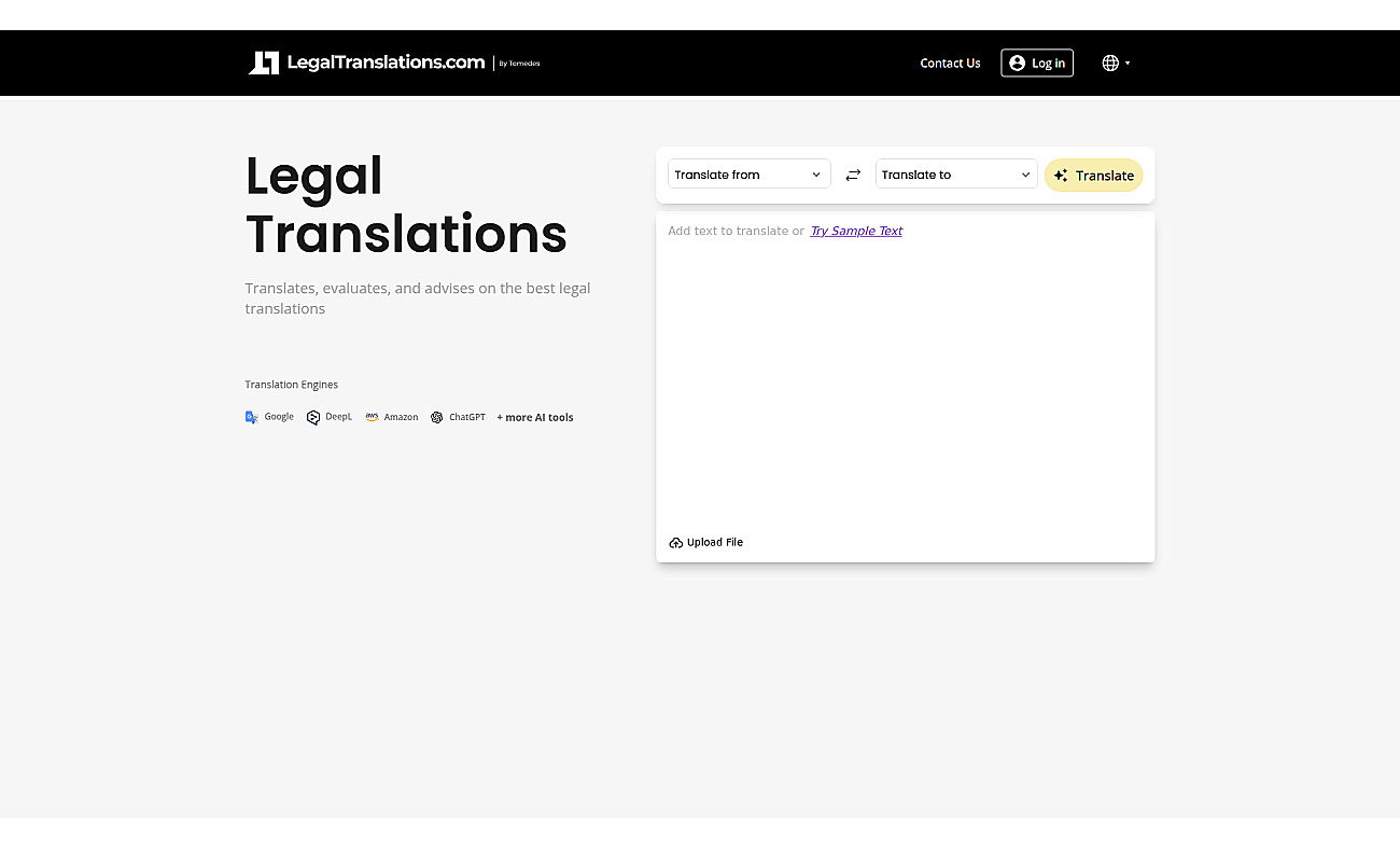 LegalTranslations.com screenshot