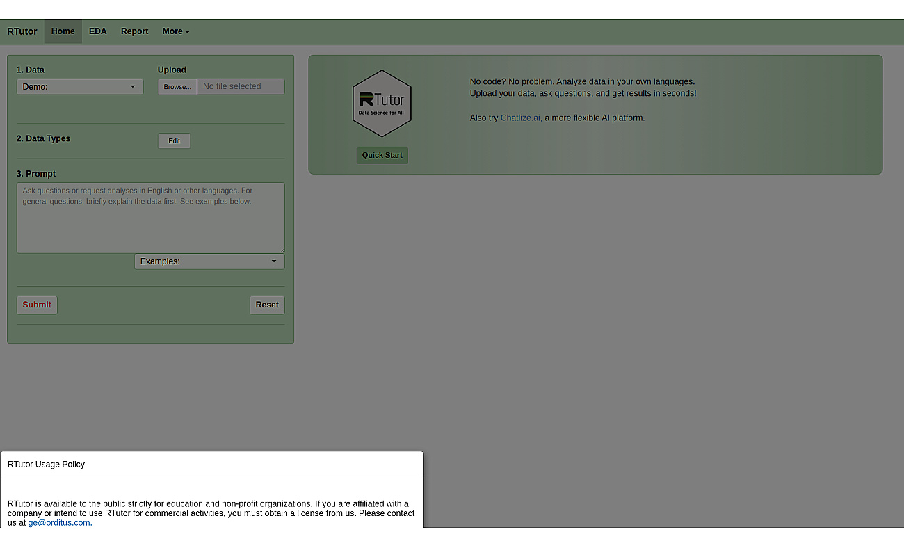 RTutor screenshot