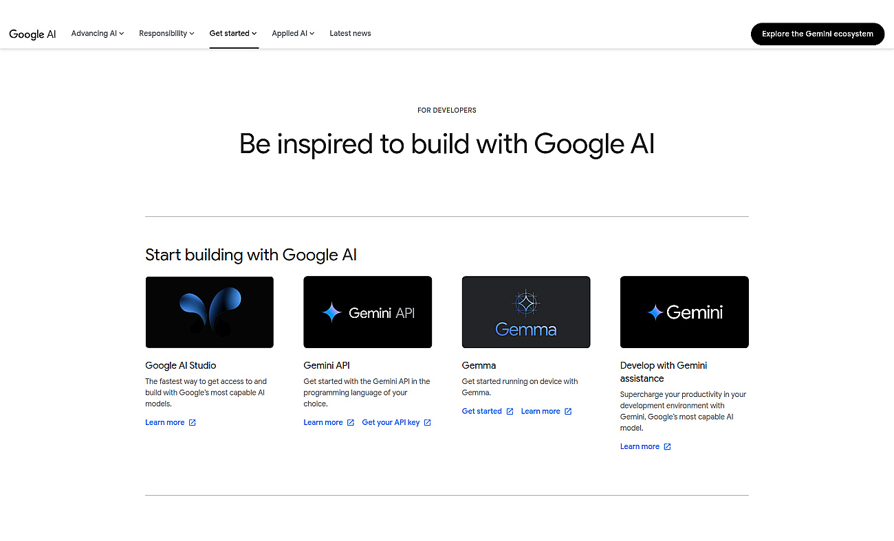 Google AI Education screenshot