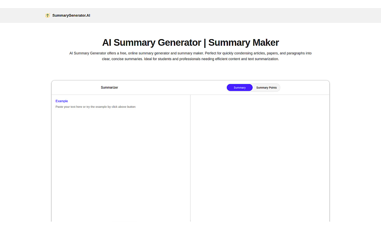 Summary Generator screenshot
