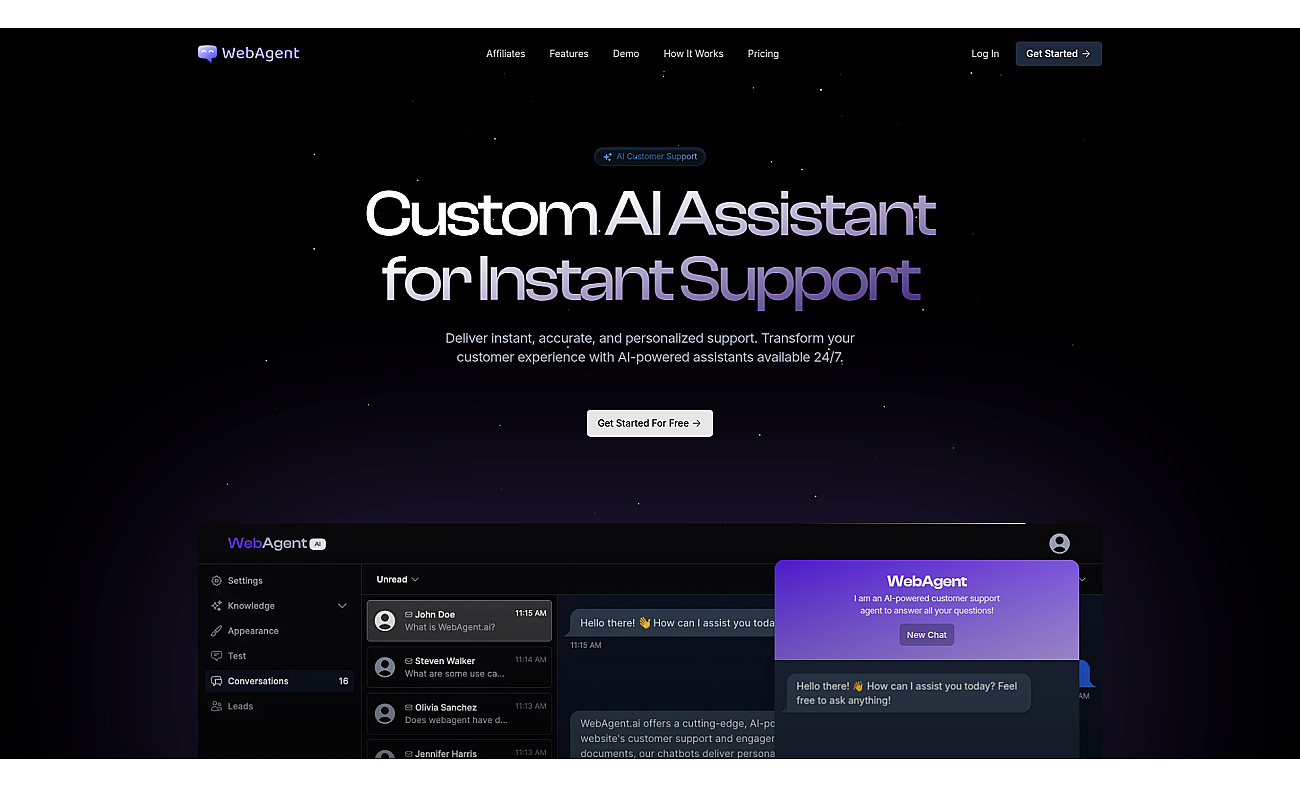 WebAgent.ai screenshot