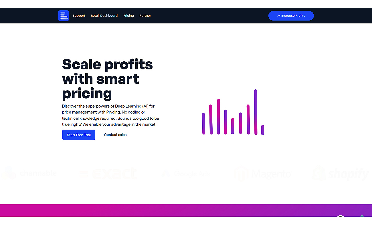 Prycing screenshot