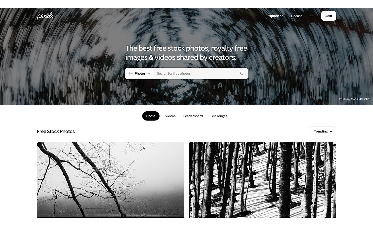 Pexels screenshot