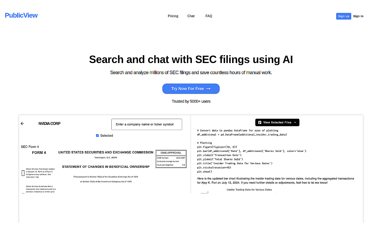 Publicview screenshot