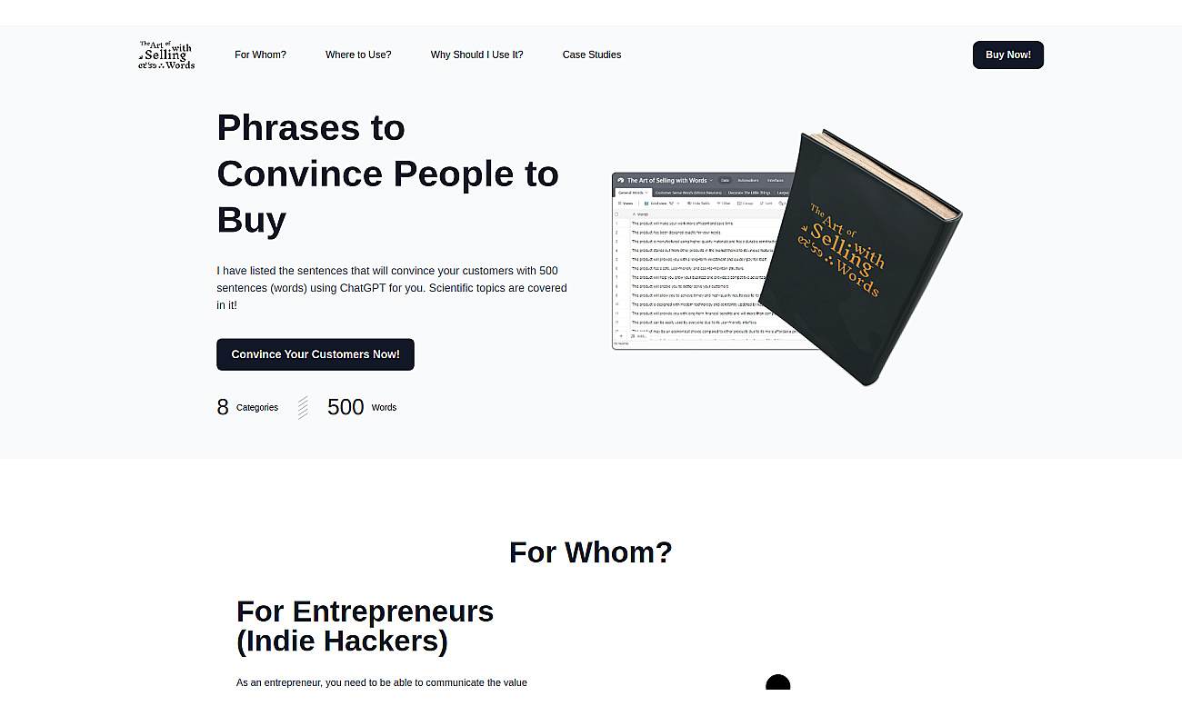 The Art of Selling with Words screenshot