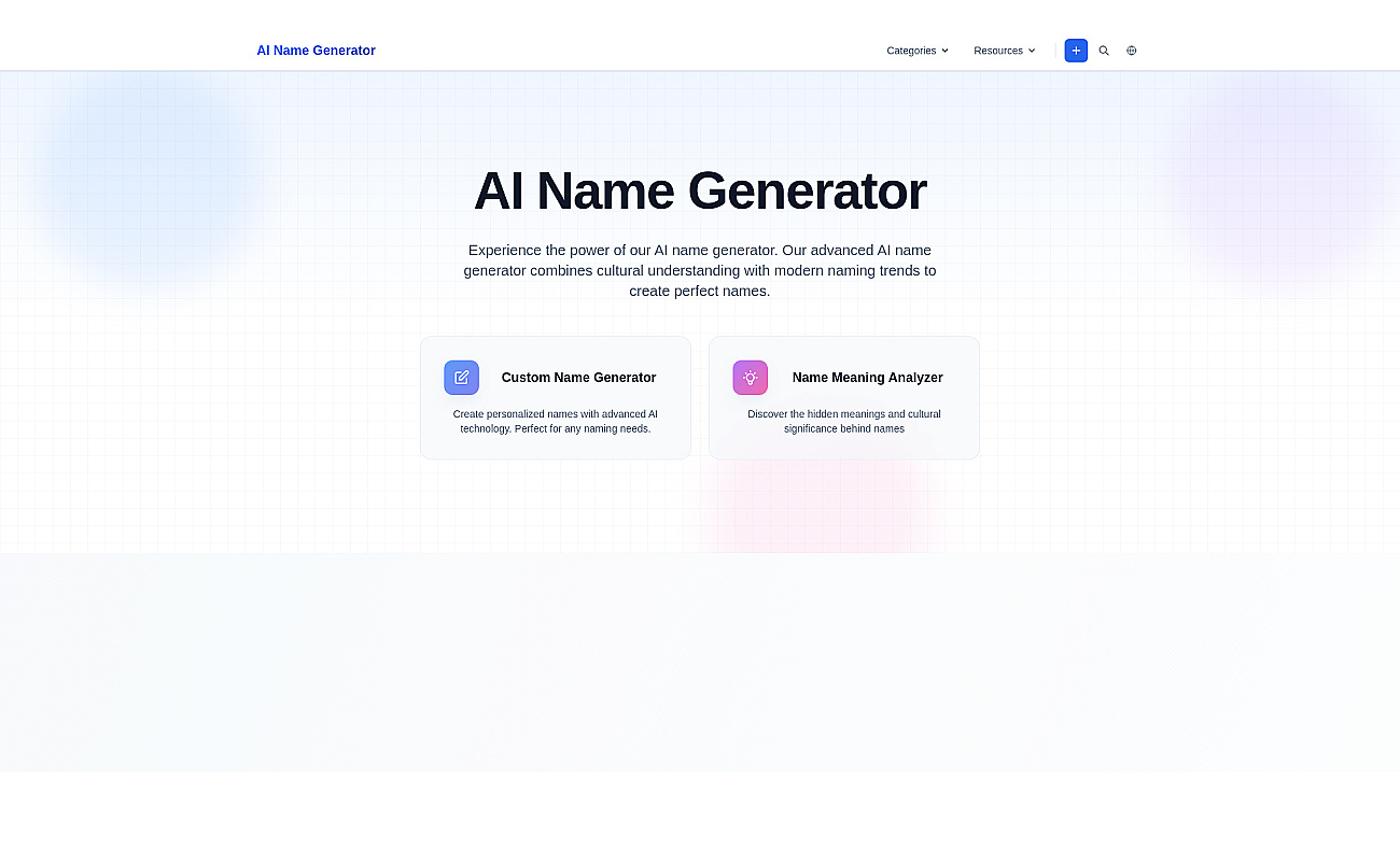 Ai names generator screenshot
