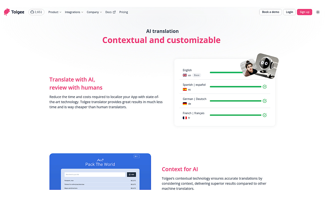 Tolgee AI Translator screenshot