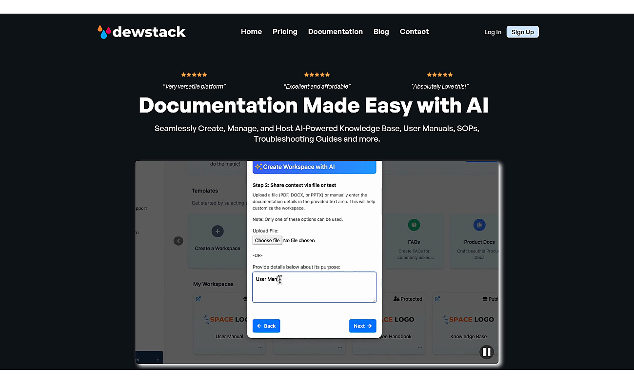 Dewstack screenshot