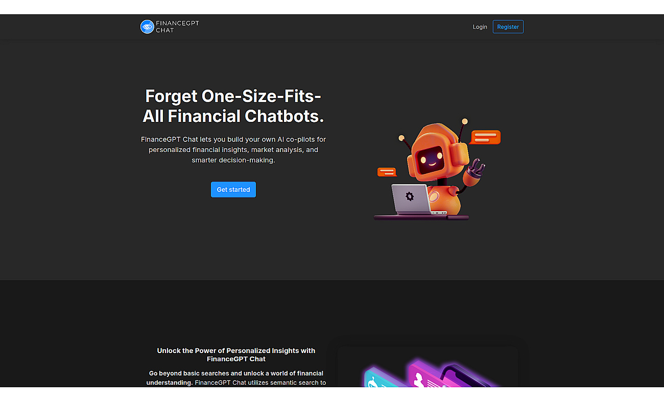 FinanceGPT Chat screenshot