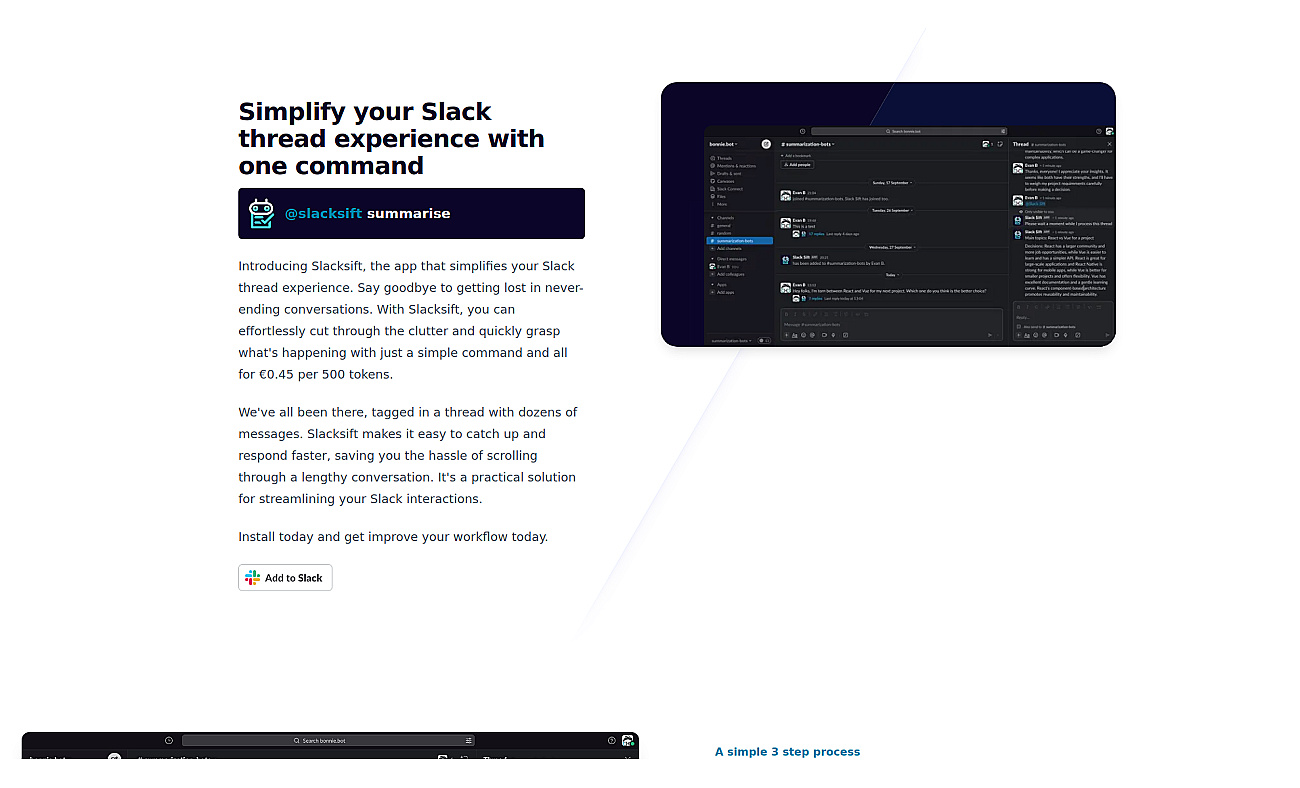 Slacksift screenshot