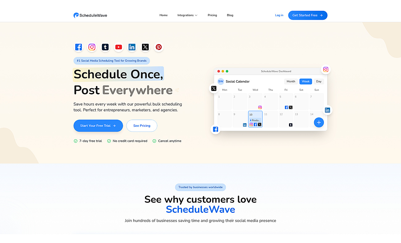 Schedulewave screenshot