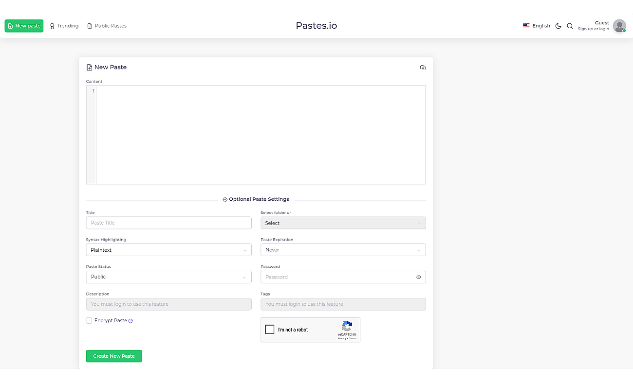Pastebin.ai screenshot