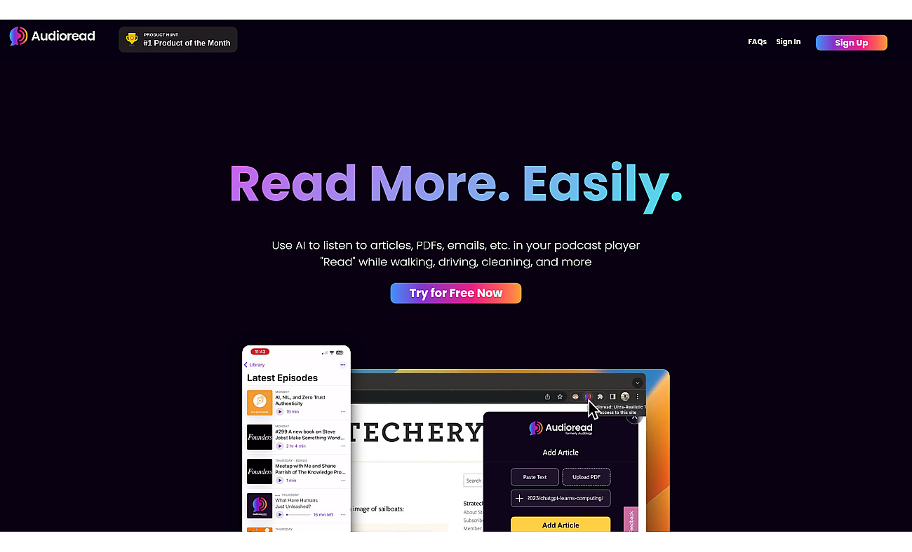 Audioread screenshot