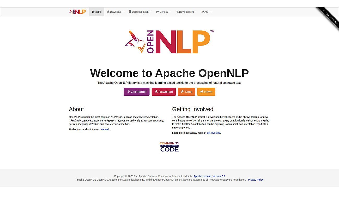 OpenNLP screenshot