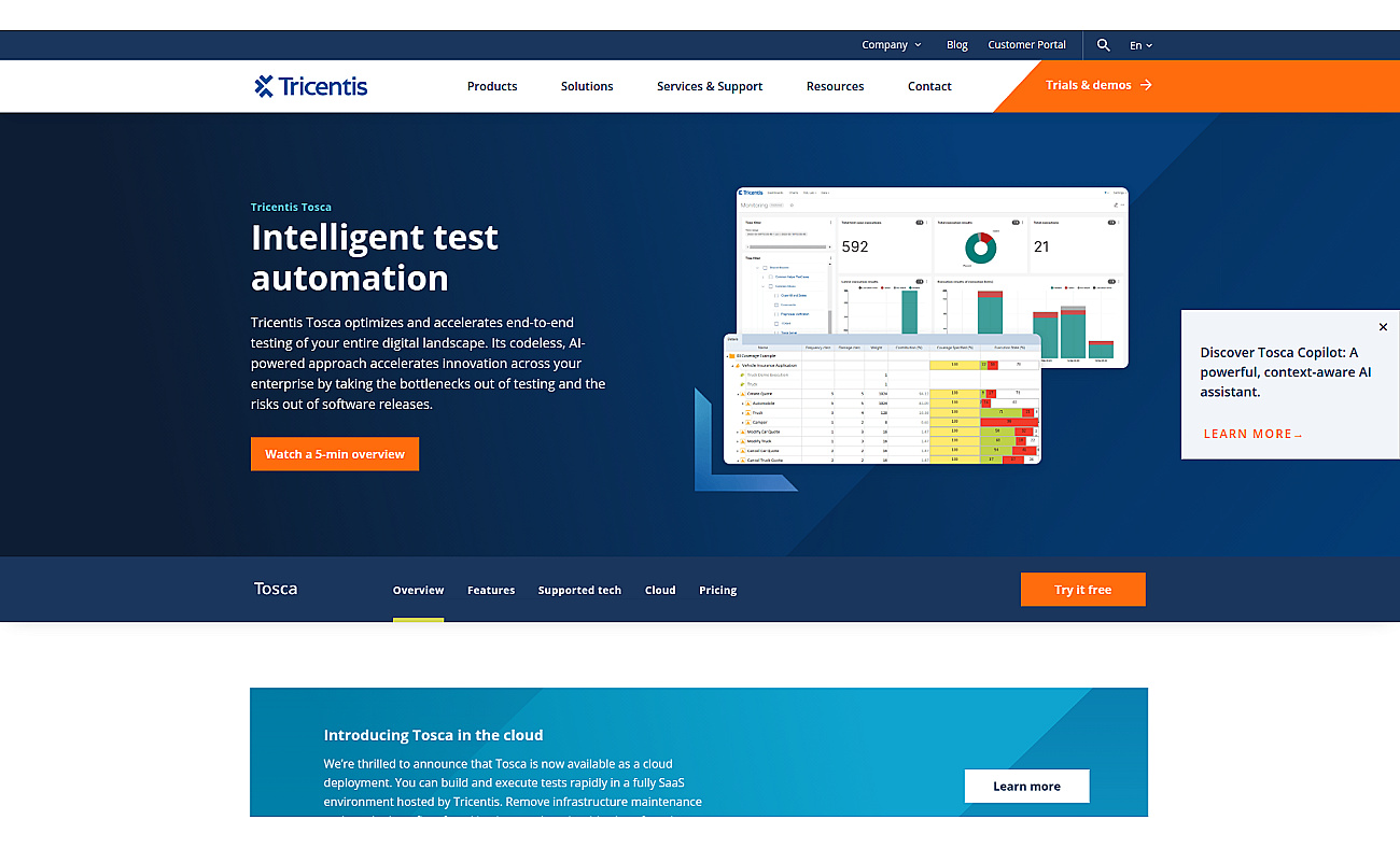 Tricentis Tosca screenshot